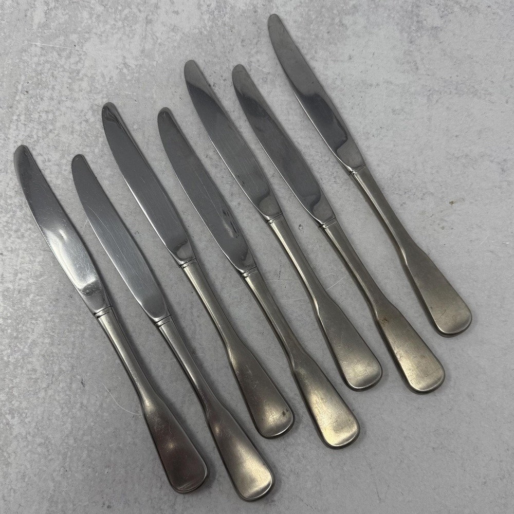 7 Colonial Artistry Oneida Silver Stainless Flatware Dinner‎ Knives KNIFE 9"